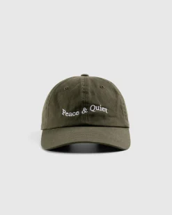 Hot Museum of Peace & Quiet Wordmark Dad Hat olive
