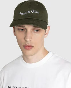 Hot Museum of Peace & Quiet Wordmark Dad Hat olive