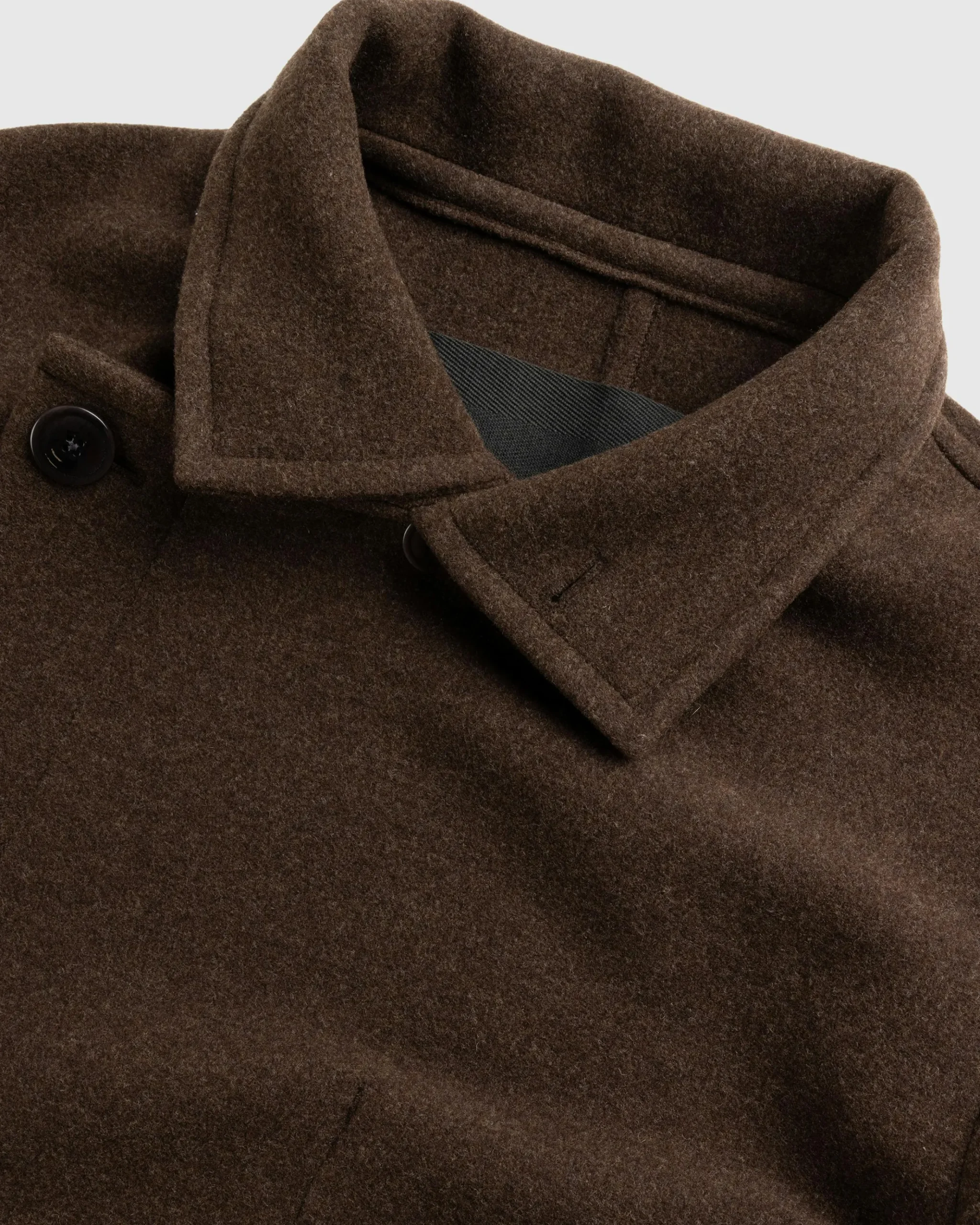Discount Lemaire Wrap Coat With Contrast Stitch Brown Chine brownchine