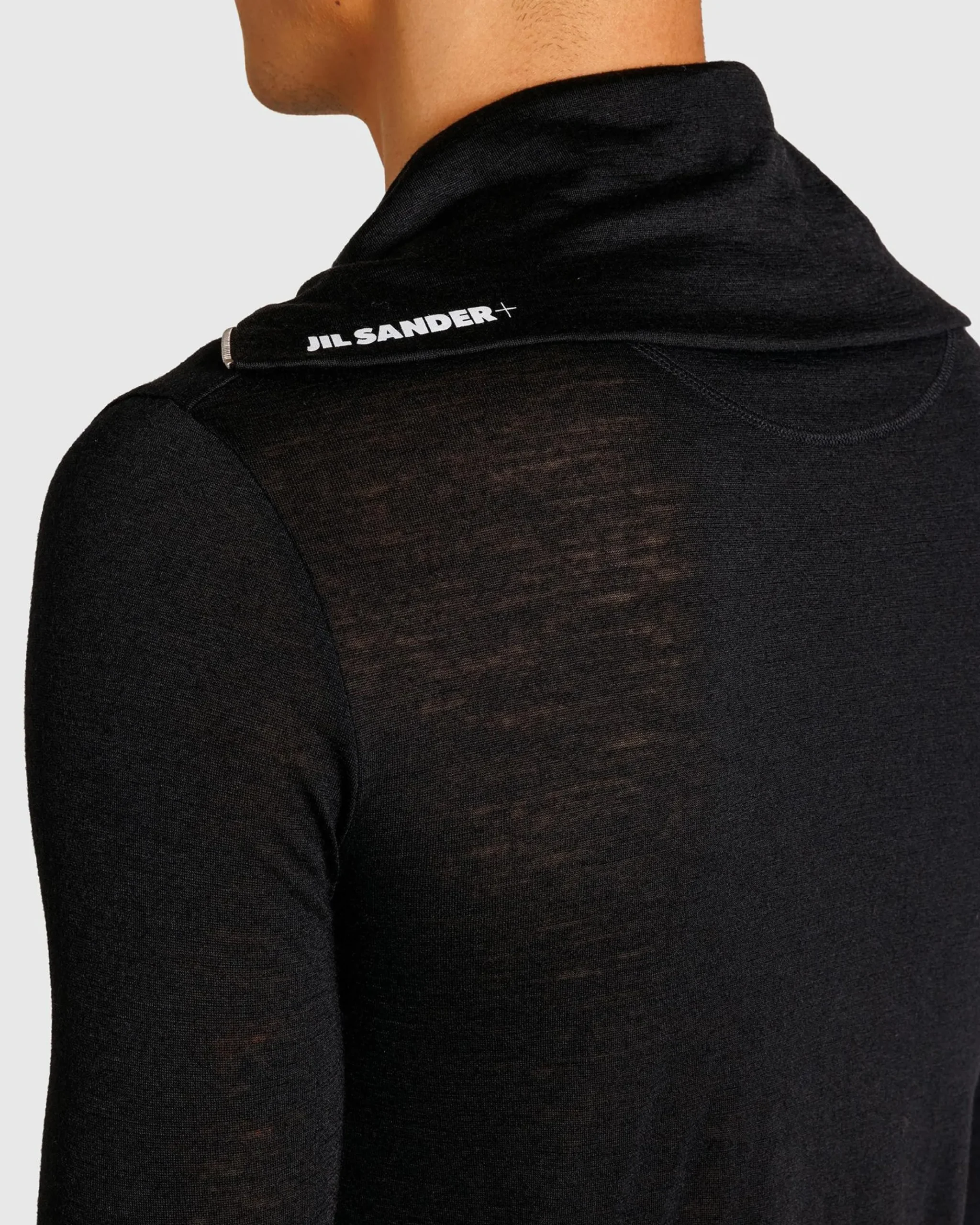 Hot Jil Sander Zip-Up Long-Sleeve black