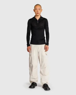 Hot Jil Sander Zip-Up Long-Sleeve black