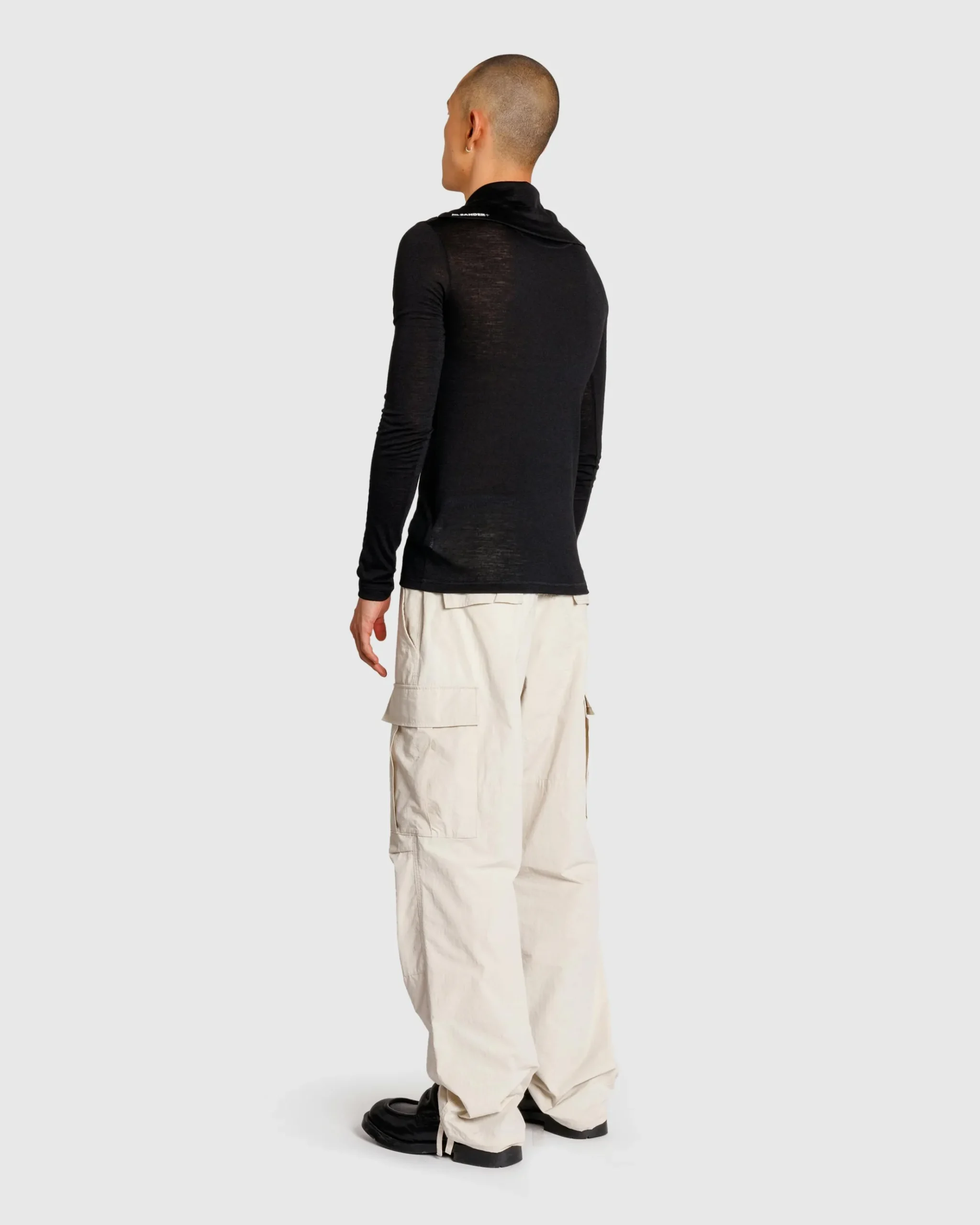 Hot Jil Sander Zip-Up Long-Sleeve black